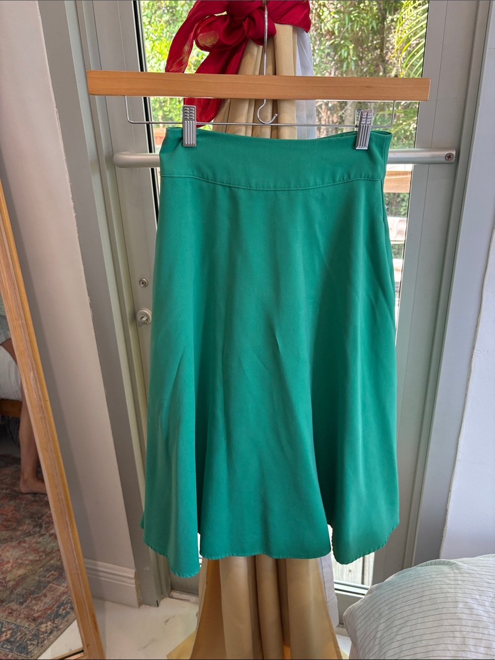 Green Women's A-Line Skirt